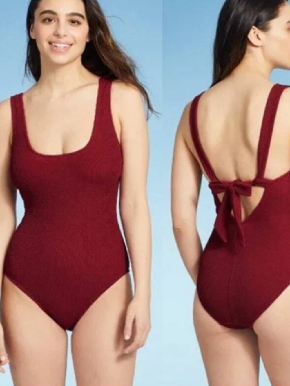 NWT Kona Sol Burgundy One Piece Swimsuit, XL